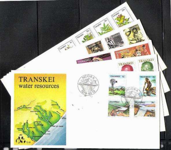 TRANSKEI - 5 COVERS & 5 SETS MNH - Not necessarily those illustrated. See details below.