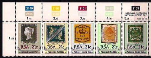 RSA - SET OF CONTROLS - NATIONAL STAMP DAY 1990