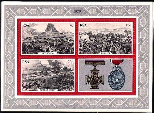 THEMATICS (ZULU WARS 1979) - Isandlwana, Ulundi and Rorke's Drift - Miniature Sheets (UM)