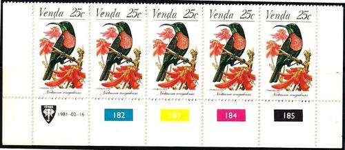 THEMATICS (BIRDS) - SET OF VERY FINE UM CONTROLS - VENDA SUNBIRDS - 1981