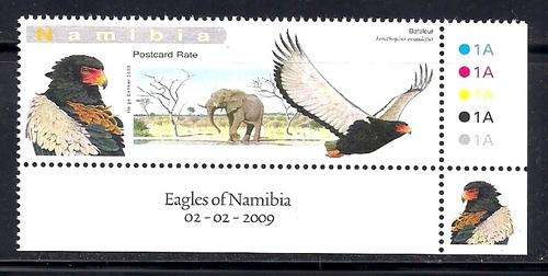 NAMIBIA - SET OF 4 UM STAMPS -  EAGLES  (2009)