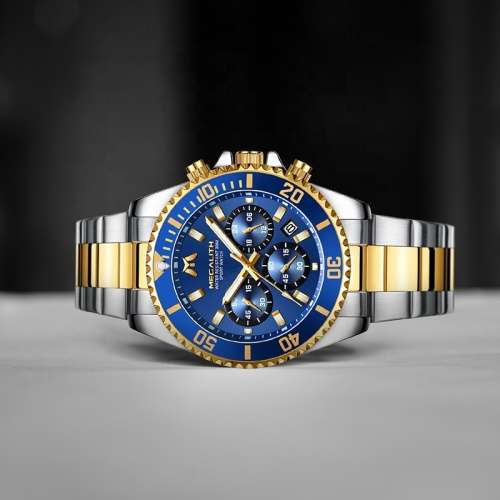 MEGALITH Sports Watches Men Waterproof Business Reloj Hombre Casual Full Steel Chrono