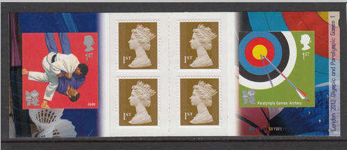 GB: PM21 - OLYMPIC GAMES 2012 - SELF-ADHESIVE CYLINDER BOOKLET - 6 X FIRST CLASS STAMPS