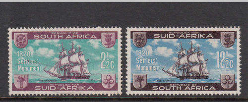 RSA: SACC 221-222: LANDING OF 1820 SETTLERS - UNMOUNTED MINT SET OF 2 STAMPS