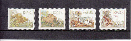 RSA: SACC 536-539: PREHISTORIC ANIMALS - UNMOUNTED MINT SET OF 4 STAMPS