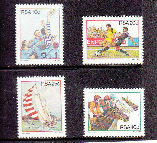 RSA: SACC 549-552: SPORT ACTIVITIES - UNMOUNTED MINT SET OF 4 STAMPS
