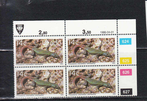 VENDA:  SACC 138: 1.4.1986 - 14c ADDITIONAL VALUE TO 2ND DEFINITIVE ISSUE CONTROL. U/MINT (**)