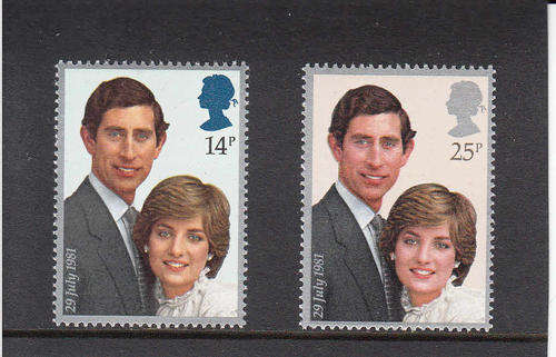GB SG 1160-1161: 22.7.1981 - CHARLES/DIANA ROYAL WEDDING SET OF 2. U/MINT (**)