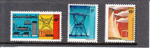 RSA SACC 338-340: 1.2.1973 - 50TH ANNIV OF ESCOM SET OF 3. U/MINT(**)