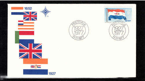 RSA: 11.11.1977  - COVER 3.5  - THE SOUTH AFRICAN FLAG