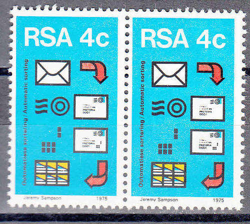 RSA: SACC 390 - 11.9.1975: POSTAL MECHANISATION. U/MINT(**)