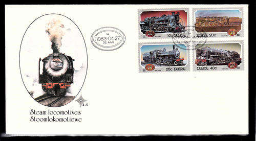 RSA: FDC 4.4: ISSUED 27.4.1983: STEAM LOCOMOTIVES