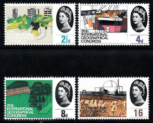GB SG 651-654: 1.7.1964: 20TH INTERNATIONAL GEOGRAPHICAL CONGRESS SET OF 4. U/MINT (**)