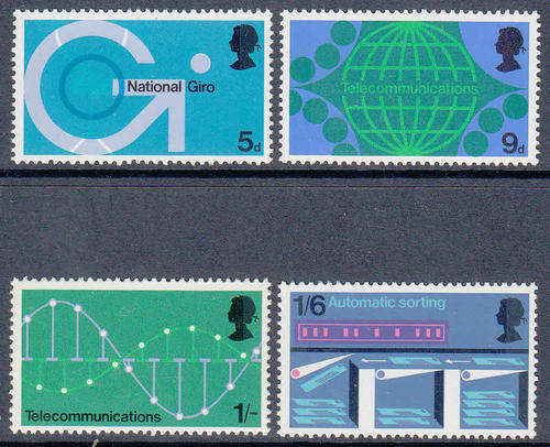 GB SG 808-811: 1.10.1969: POST OFFICE TECHNOLOGY COMMEMORATION SET OF 4. U/MINT (**)