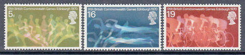GB SG 832-834: 15.7.1970: 9TH BRITISH COMMONWEALTH GAMES SET OF 3. U/MINT (**)