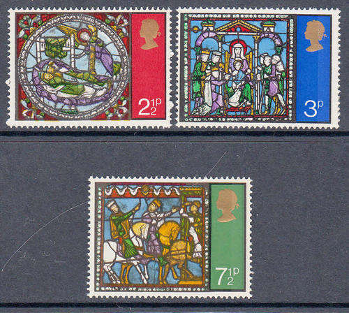 GB SG 894-896: 13.10.1971: CHRISTMAS 1971 SET OF 3. U/MINT (**)