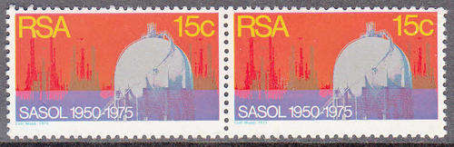 RSA: SACC 380 - 26.2.1975: ANNIV OF SASOL PAIR. U/MINT(**)