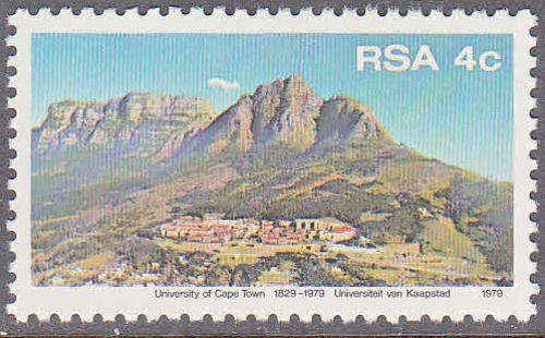 RSA SACC 469 (PERF 12): 1.10.1979 - 150TH ANNIV OF CAPE TOWN UNIVERSITY. U/MINT(**)