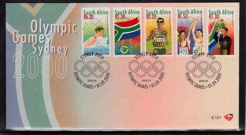 RSA: FDC 6.121: ISSUED 1.9.2000: OLYMPIC GAMES 2000 SYDNEY. CV 2017 R60
