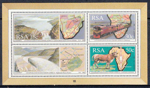 RSA: SACC 719: 15.2.1990: CO-OPERATION IN SOUTHERN AFRICA MINIATURE SHEET. U/MINT(**)