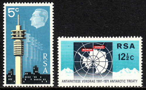 RSA SACC 308-309: 22.5.1971: INTERNATIONAL STAMP EXHIBITION SET OF 2. U/MINT (**)