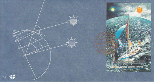 RSA: FDC 7.31 ISSUED 23.10.2001: ROUND THE WORLD YACHT RACE MINIATURE SHEET. CV R45