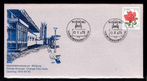 RSA: COVER: OPENING WINBURG VOORTREKKERMUSEUM. CANCELLED WINBURG 10.10.1979
