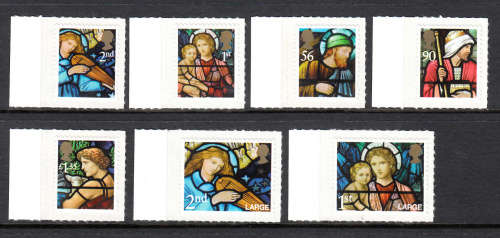 SG 2991-2997: 3.11.2009: CHRISTMAS 2009 SET OF 7 SELF-ADHESIVE STAMPS. U/MINT(**). CV 2017 R240
