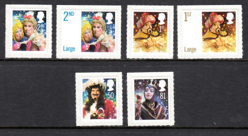 GB: SG 2876-2881: 4.11.2008: CHRISTMAS 2008 SET OF 6 SELF-ADHESIVE @ FACE VALUE.U/MINT(**)