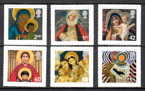 SG 2582-2587: 1.11.2005: CHRISTMAS 2005 SET OF 6 SELF-ADHESIVE @ FACE VALUE. U/MINT(**)