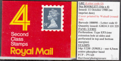 GB: SG GB1 + GB2: 56p `WINDOW` BOOKLETS. - SEE DESCRIPTION BELOW. CV R320