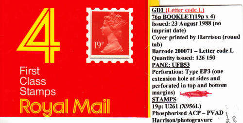 GB: SG GC1 + GD1: 72p + 76p`WINDOW` BOOKLETS. - SEE DESCRIPTION BELOW. CV R240