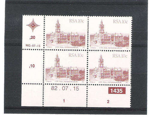 RSA: 4TH DEFIN (BUILDINGS) - VARIETY - 10 CENTS DATE ERROR