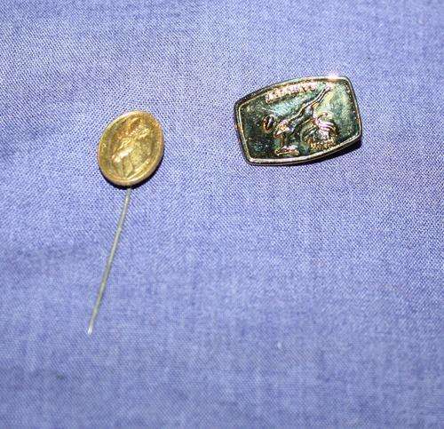2 Springbok rugby Pins