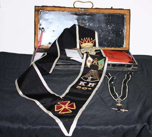 Masonic 30 degree Sash and Eagle Rose Croix