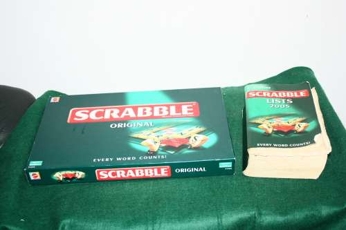 Scrabble Board Game with Two Scrabble Books