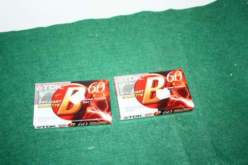 2 Blank Sealed TDK 60 Cassette Tapes