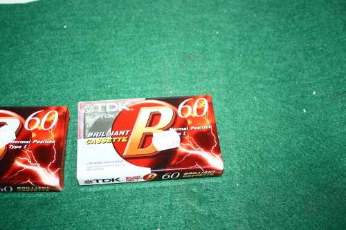 2 Blank Sealed TDK 60 Cassette Tapes