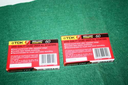 2 Blank Sealed TDK 60 Cassette Tapes