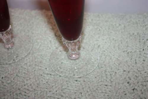Set of 4 Ruby Red Glasses