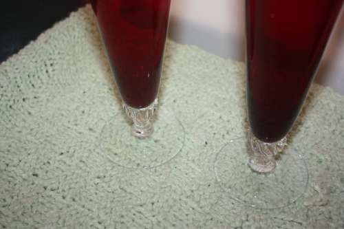 Set of 4 Ruby Red Glasses