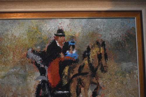 Horse and Carriage Oil Painting