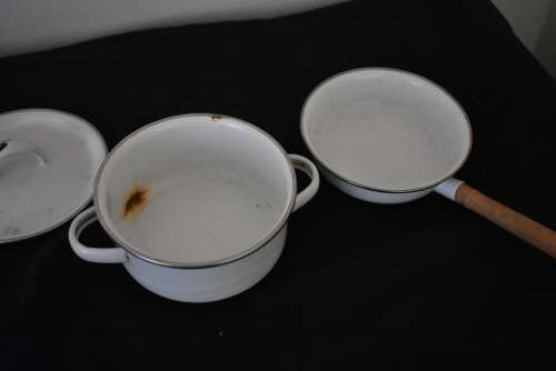 Children's Set Enamel Pot and Pan