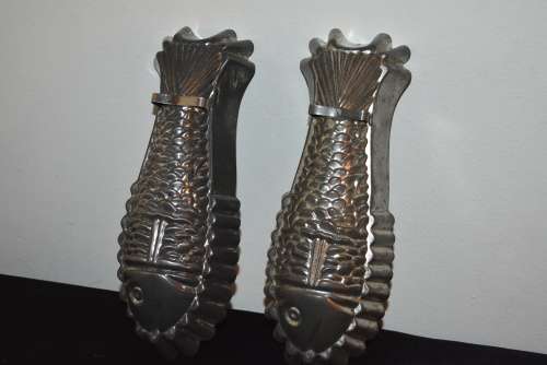 2 Metal Fish Moulds