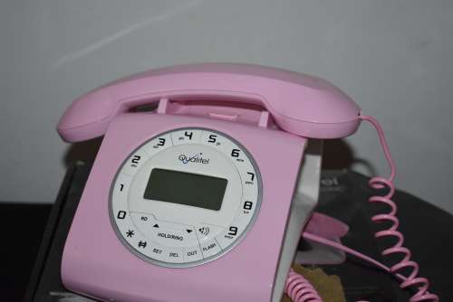 Reproduction Retro Style Pink Telephone