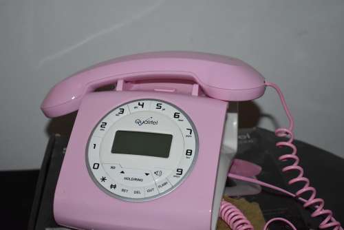 Reproduction Retro Style Pink Telephone