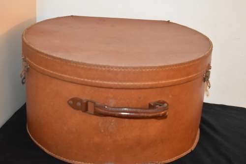 Faux Leather Hat Box