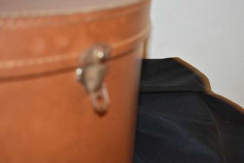 Faux Leather Hat Box