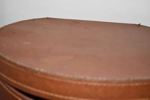 Faux Leather Hat Box