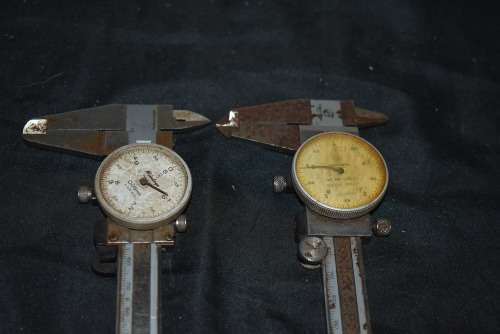 2 Vintage Dial Vernier Caliper Micrometers